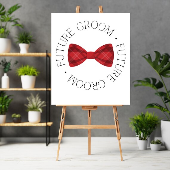 Personalized Future Groom Backdrop, MR Wedding Banner, Custom Tuxedo Bridal Tapestry, Bridal Polyester Sign, Groom Photo Booth