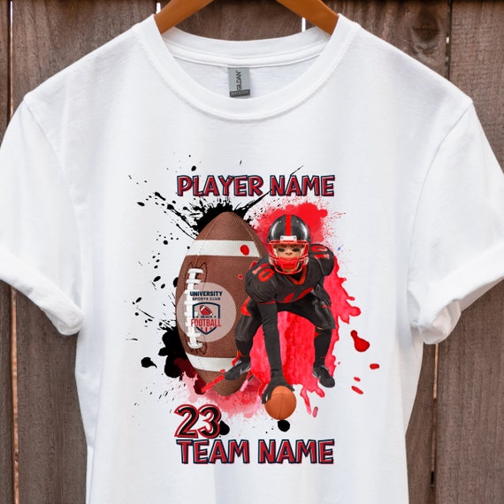 Custom Football Player Shirt, Custom Football Design, Custom Football Parents Shirt, Customizable Team Colors, Logo, Mascot Sweatshirt