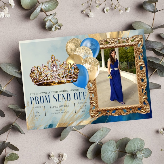 Prom Send Off Party Invitation, Prom Printable Invitation, Prom Night Event Template, Prom Party Invite, Instant Download, #PPBG