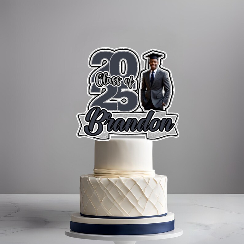 Custom Graduation Photo Cake Topper 3D | Personalized Graduation Cake ...