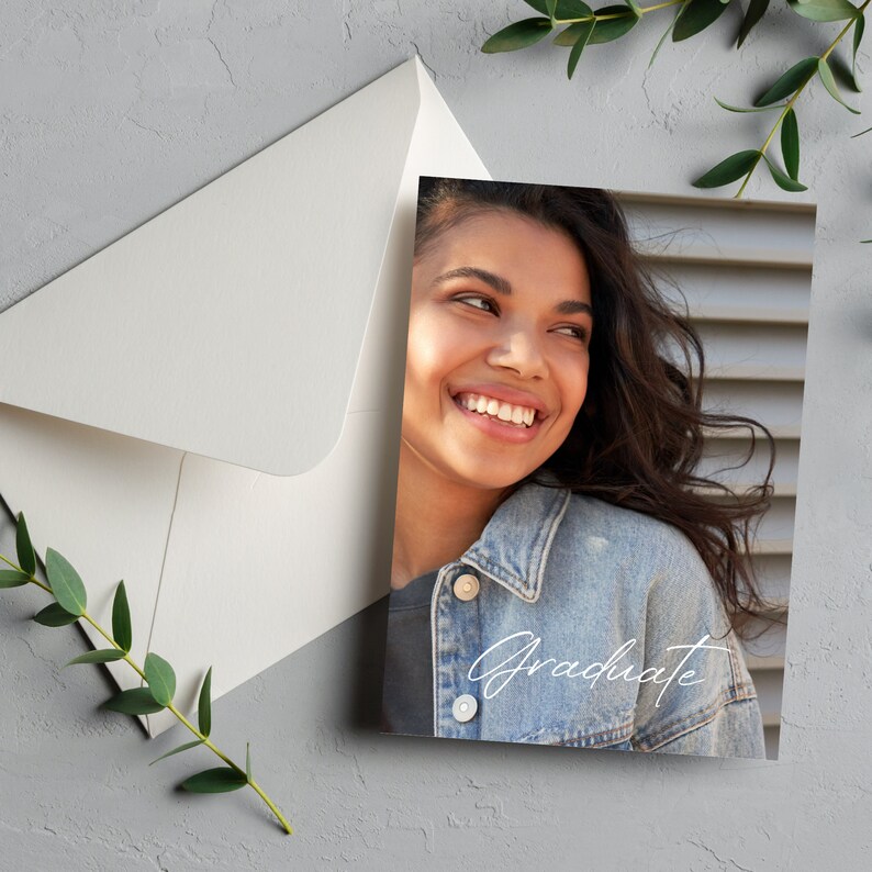 The Future is Bright Graduation Photo Announcement Grad - Etsy