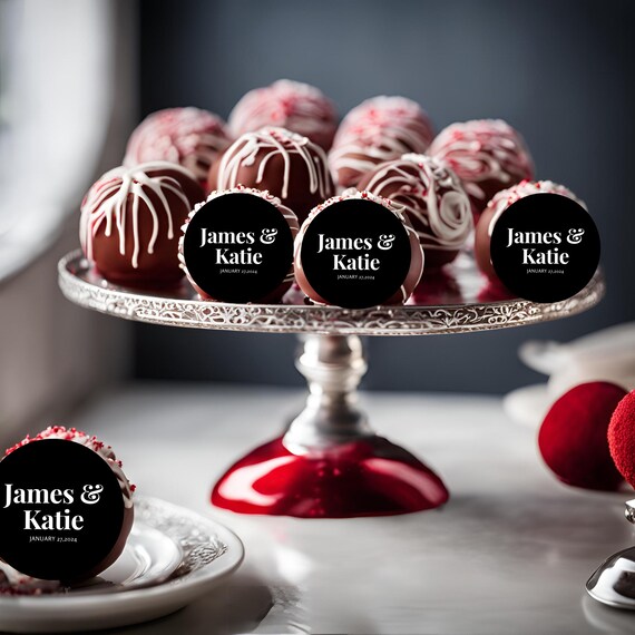 Custom Logo Cake Balls | Wedding Cake Balls with Logo Topper, Personalized Cake Balls for Any Occasion, Corporate Events, Birthdays Weddings