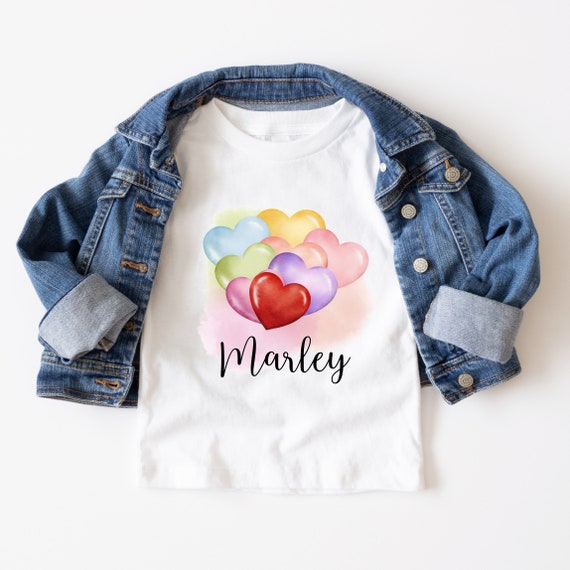 Rainbow Heart Birthday Shirt, First Birthday Party TShirt, Watercolor Heart Tee, Personalized Birthday Sweatshirt #HBR