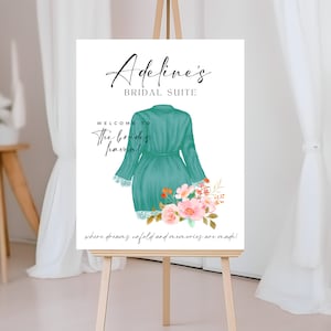 &quot;Bearbeitbares Brautsuiten-Hochzeitsschild, personalisiertes &quot;&quot;Die Braut macht sich fertig&quot;&quot; Banner | Custom Brides Dressing Room Zeichen | Hochzeit Dekor
