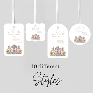 Fairytale Castle Wedding Printable Thank You Tag, Princess Wedding Tags Template, Happily Ever After Editable Party Favor, Instant Download