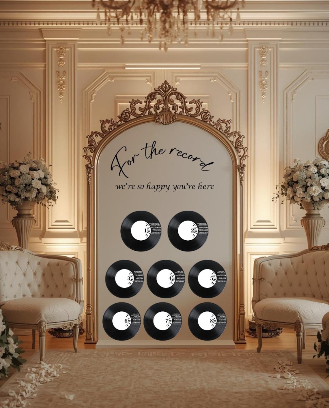 Album Table Numbers Vinyl Record Seating Chart Table Numbers, Custom Records With Guest ...