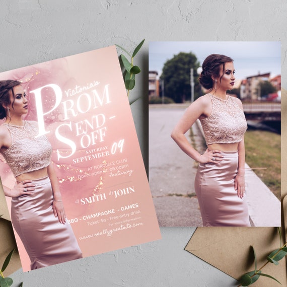 Prom Send Off Party Invitation, Prom Printable Invitation, Prom Night Event Template, Prom Party Invite, Instant Download, #PPP