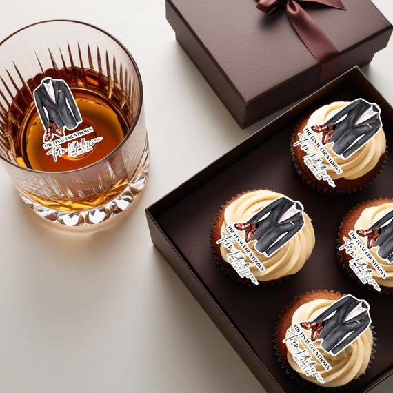 Final Countdown Bachelor Party Cocktail Topper - Groomsmen Cupcake Toppers, Bachelor Bash Decor, Last Night Out Party Picks
