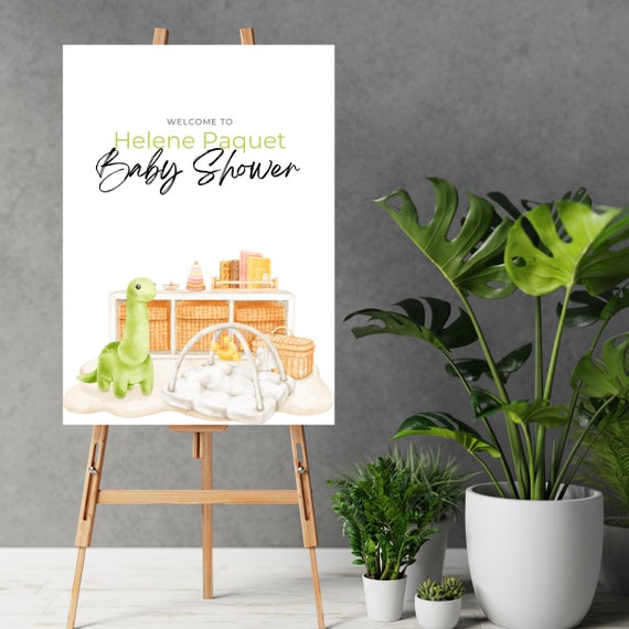 Baby Shower Nursery Theme  Welcome Sign Template, Neutral Baby Shower Printable, Editable Neutral Baby Shower Banner, Custom Baby Sign