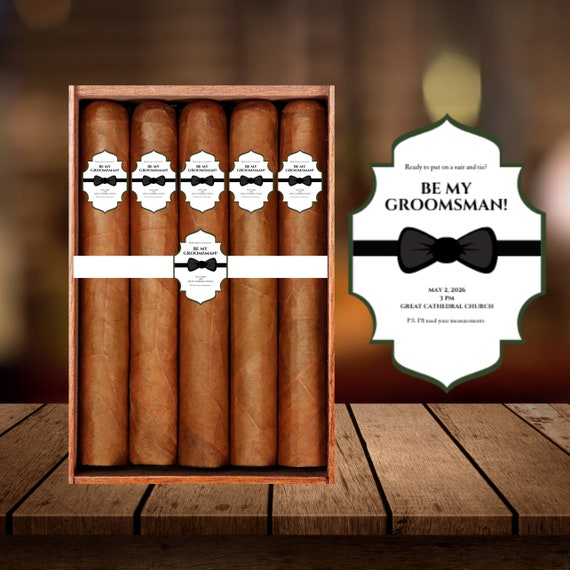 Wedding Cigar Bands for Groomsmen, Best Man Proposal, Cigar Labels for Wedding Day, Cigar Proposal, Personalized Groomsmen Gift