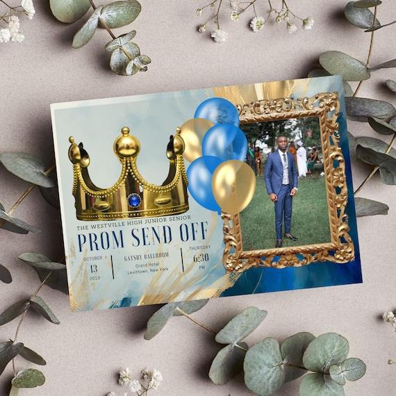 Prom Send Off Party Invitation, Prom Printable Invitation, Prom Night Event Template, Prom Party Invite, Print and Digital, #PPBG