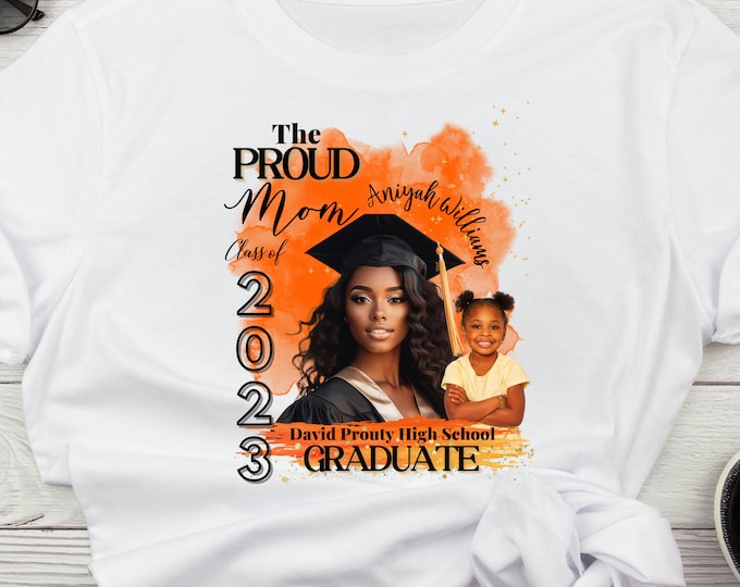 Graduation T Shirt Design, Editable in Canva, 2024 Graduation Proud Mom ...
