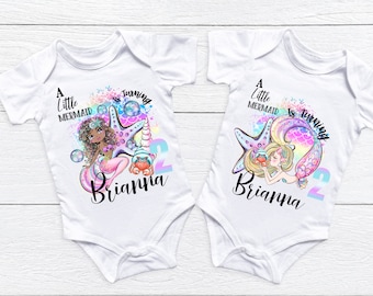 Custom Black Mermaid Birthday Shirt, Kids ANY AGE, Mermaid Party, Mermaid Birthday Outfit, Mermaid Birthday, Print and Digital, #MRD