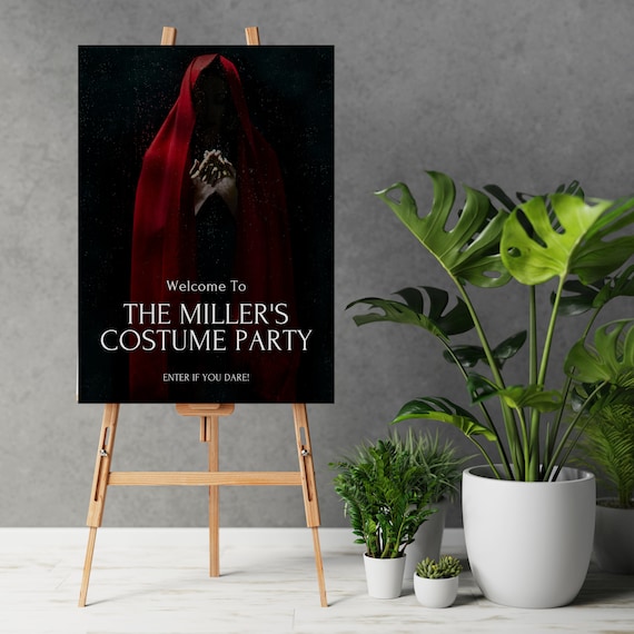 Spooky Halloween Welcome Sign, Editable Gothic Party Signs, Horror Banner,  Scary Printable Banners for a Hauntingly Stylish Celebration