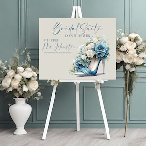 Customizable Bridal Suite Sign, The Bride & Her Tribe Getting Ready, Dressing Room Banner for Bridesmaid - Do Not Disturb Bride Suite Decor
