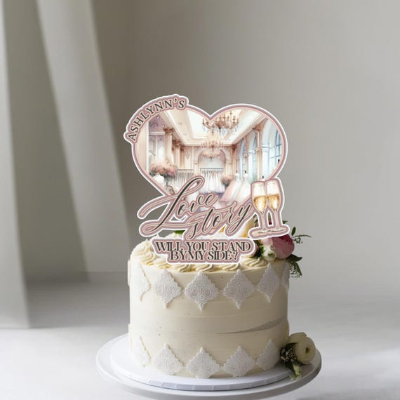 Bridesmaid & Maid of Honor Proposal Cake Topper | Personalized Wedding Tribe Topper | Will You Be My Bridesmaid | Maid of Honor Proposal