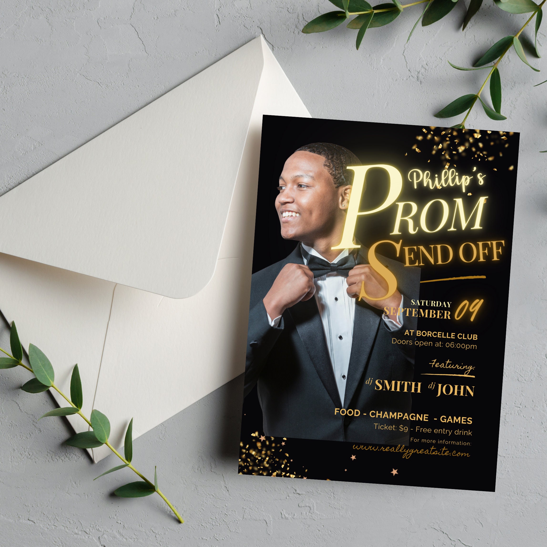 Prom Send Off Party Invitation Prom Printable Invitation Etsy