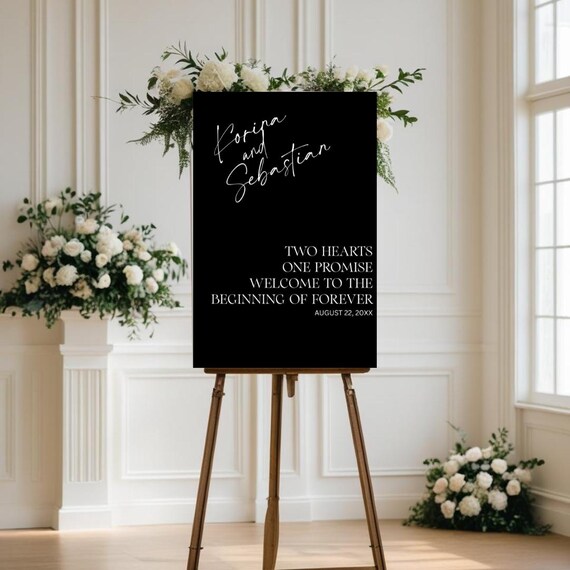 Acrylic Wedding Welcome Sign | Elegant Clear Wedding Entrance Sign | Custom Ceremony Signage Personalized Bridal Decor, Modern Wedding Sign