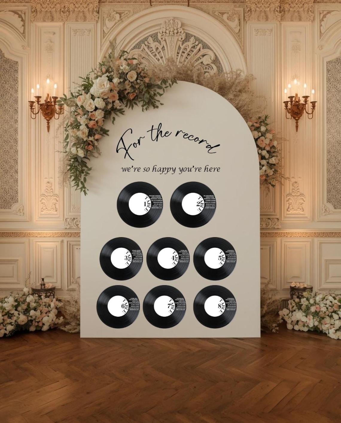 Album Table Numbers Vinyl Record Seating Chart Table Numbers, Custom Records With Guest ...
