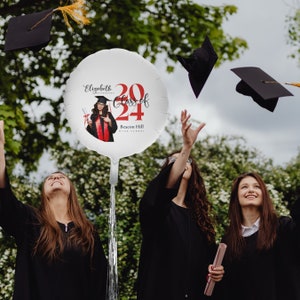 Custom Graduation Balloon With Photo, Personalized Grad Party Balloon ...