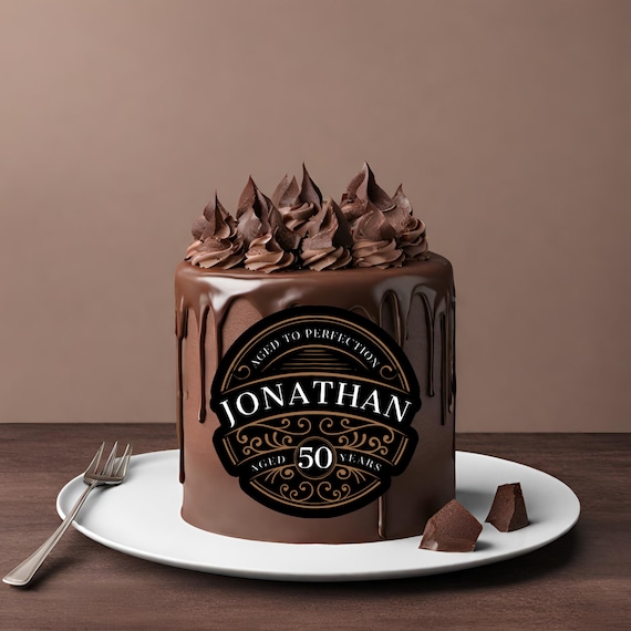 Custom Whiskey Cake Topper, Personalized, Edible, and Perfect for Birthdays! - Unique Decor for Whiskey Lovers, Customizable Cake Decoration