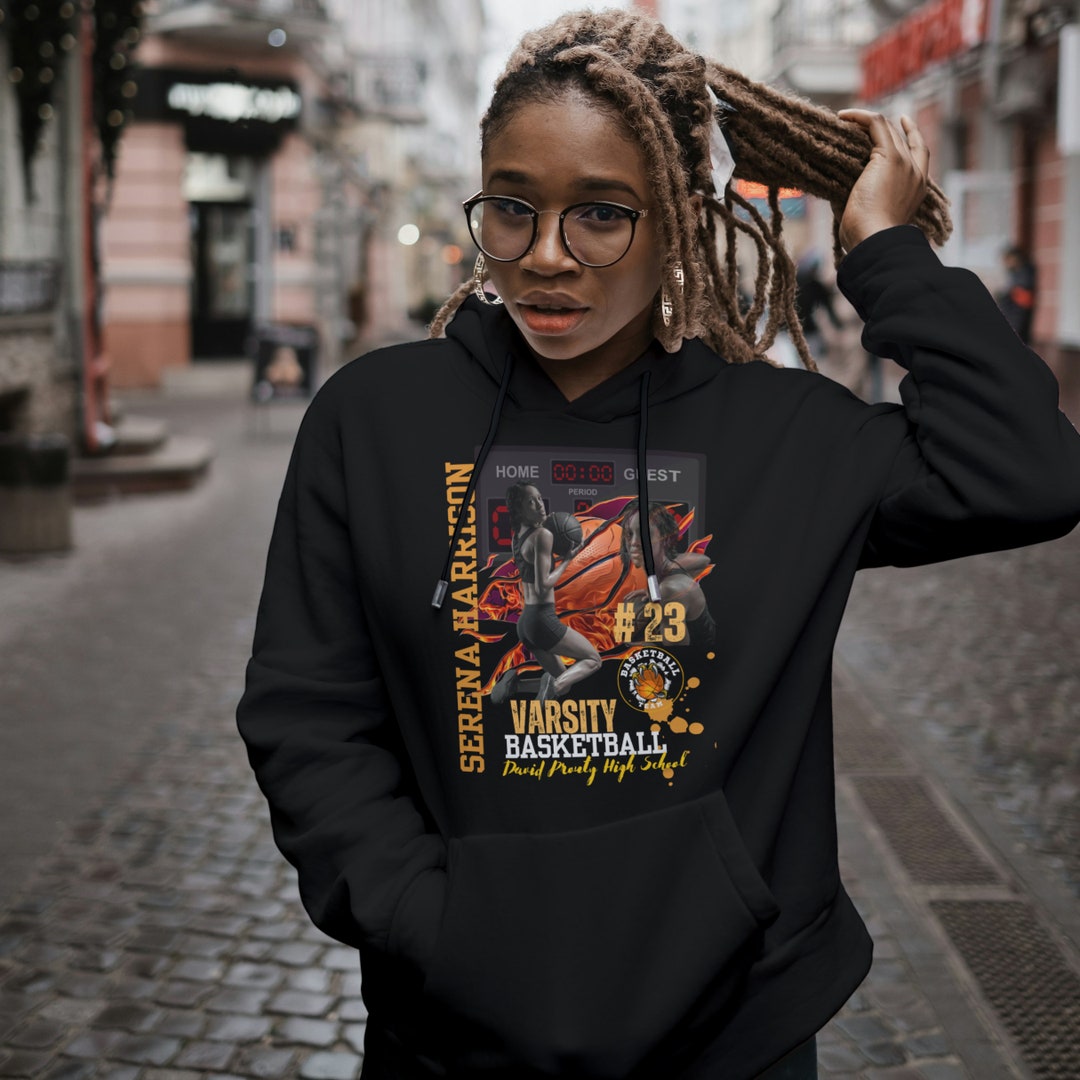 Custom Basketball Player Hooded Sweatshirt Custom Basketball Etsy UK