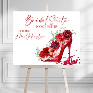 Customizable Bridal Suite Sign, The Bride & Her Tribe Getting Ready, Dressing Room Banner for Bridesmaid - Do Not Disturb Bride Suite Decor