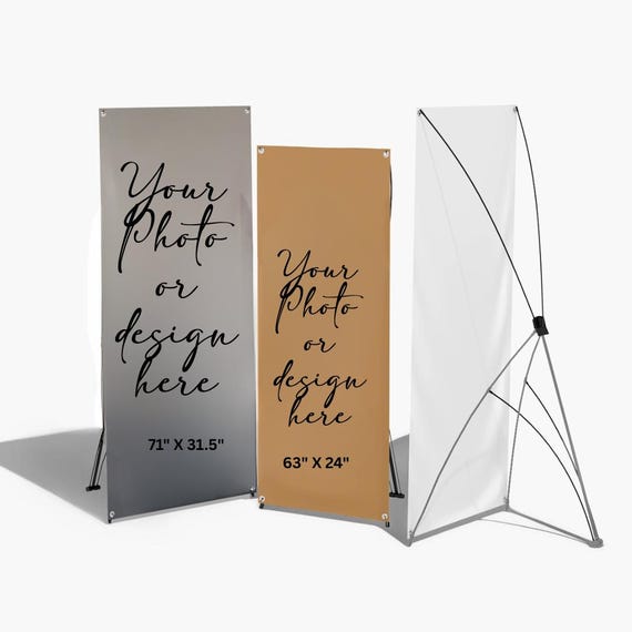 Custom X Banner Print for Business & Events – PVC Display Stand Sign, Trade Show Advertising, Personalized Marketing Banner