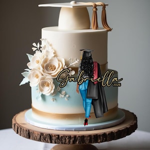 Custom Graduate Cake Topper | Class of 2025 Personalized Graduation Decor | Custom Graduation Cake Decoration | Graduation Party Topper