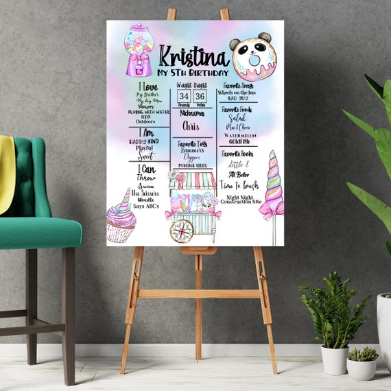 Sweet One Birthday Milestone Sign, Candy Any Age Birthday Milestone Banner, Cotton Candy Printable, Editable Template, Sweets Party, #SOB