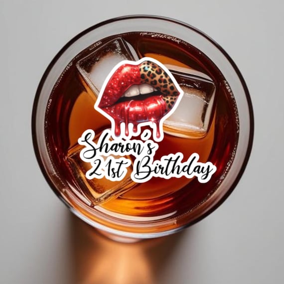 Edible Red Lips Cocktail Toppers for Drinks and Desserts | Custom Party Garnish for Birthdays, Galentine's Day & Girls Night Out Decor