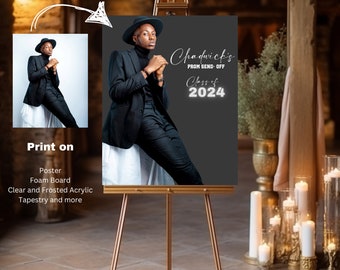 Prom Send Off Party Welcome Sign Template,| Printable Signs Prom Night Event | Prom Party Banner for Decor, Customizable Prom Decor Tapestry