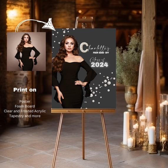 Prom Send Off Party Welcome Sign Template,| Printable Signs Prom Night Event | Prom Party Banner for Decor, Customizable Prom Decor Tapestry