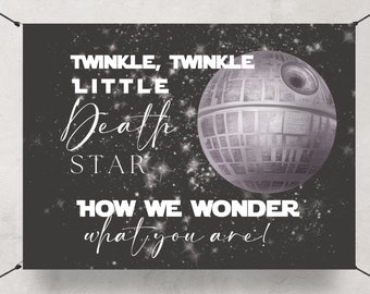 Bearbeitbare Sci-Fi Babyparty Willkommen Vorlage - DIY Celestial Party Banner für Nerdy Party- Galactic Geeky Printable Decor