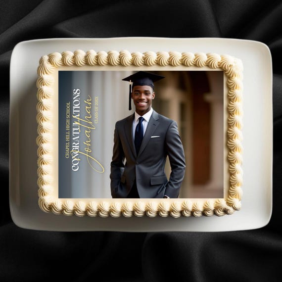 Custom Photo Graduation Cake Topper 2025 | Personalized Cake Topper | Graduation Party Decor | Class of 2025 Graduate Cake Decoration