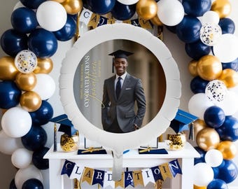 Custom Graduation Photo Balloon - 22" Helium Balloon | Personalized Graduation Party Decor | Graduation Keepsake Balloon | Grad Celebration