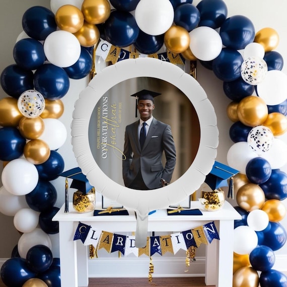 Custom Graduation Photo Balloon - 22" Helium Balloon | Personalized Graduation Party Decor | Graduation Keepsake Balloon | Grad Celebration