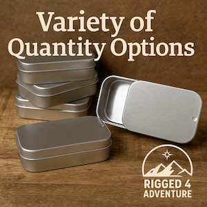 Mini boîtes de rangement coulissantes - Contenants métalliques coulissants de 10 ml pour onguents, épices, perles, premiers soins et plus | Boîtes métalliques prêtes pour l'aventure