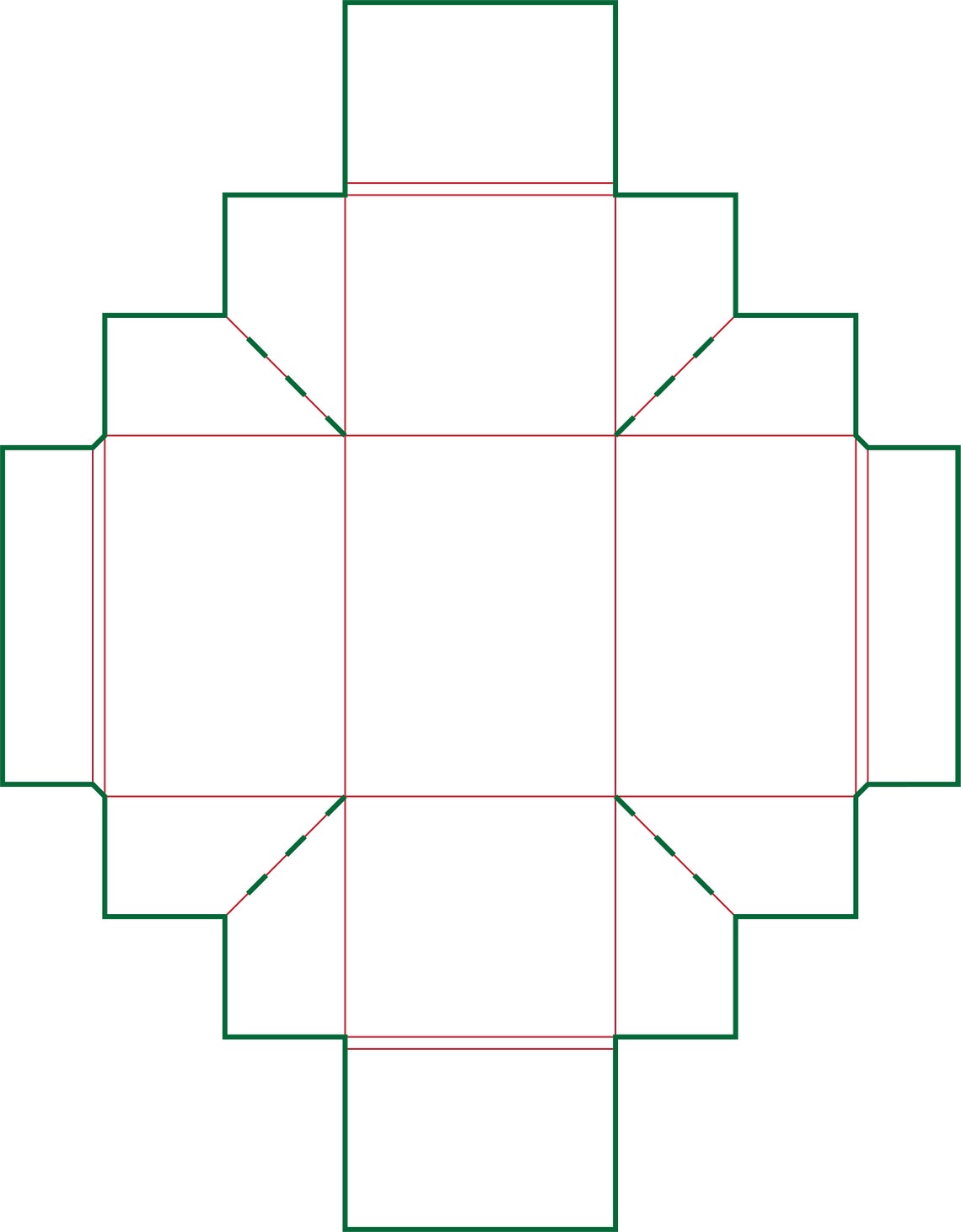 Foldable Box SVG Template for Small Items Printable Cardstock Gift Box 3in X 2.25in X 2in Open