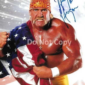 Hulk Hogan WWE wrestling champ reprint signed 11x14 poster photo RP