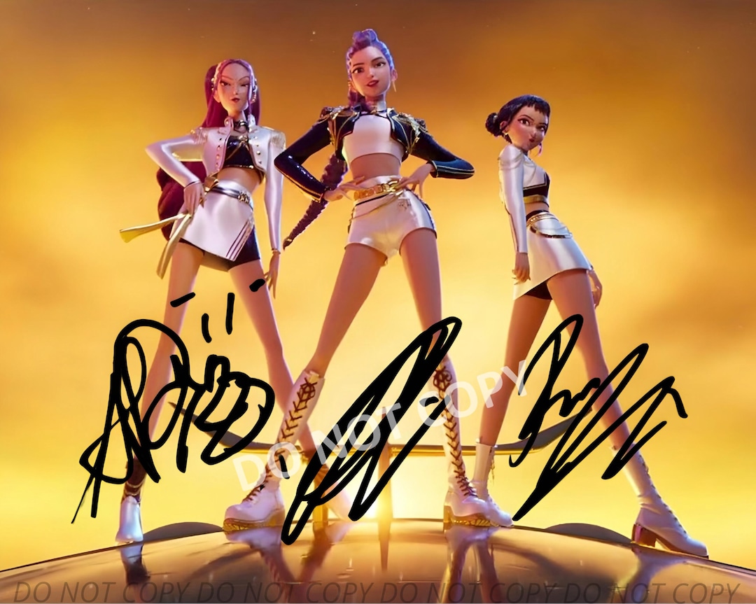 KPOP K-POP Demon Hunters Reprint Signed Autograph 11x14 Movie Photo RP ...