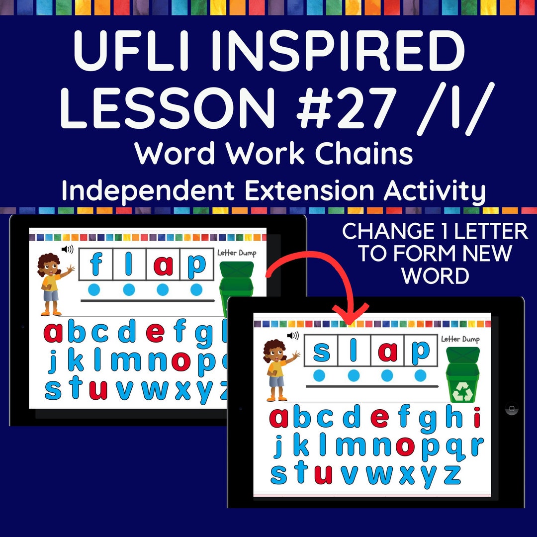 UFLI Inspired Extension Lesson 27 L Blends Word Work Chains Etsy