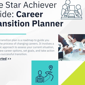 Career Transition Planner - Star Achiever Workbook - PDF format - Simple & Effective Tool - Plan Your Next Career Move (15 pages + Cover)