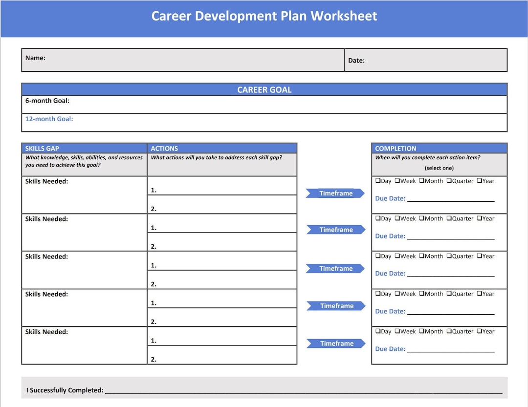 Career Development Plan Worksheet Editable PDF WORD Format Simple career-development-plan-worksheet-editable-pdf-word-format-simple
