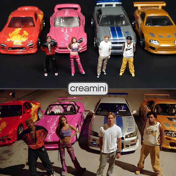 Fast and Furious 2 Race Crew 1:64 Scale Handpainted Figure Set - Etsy