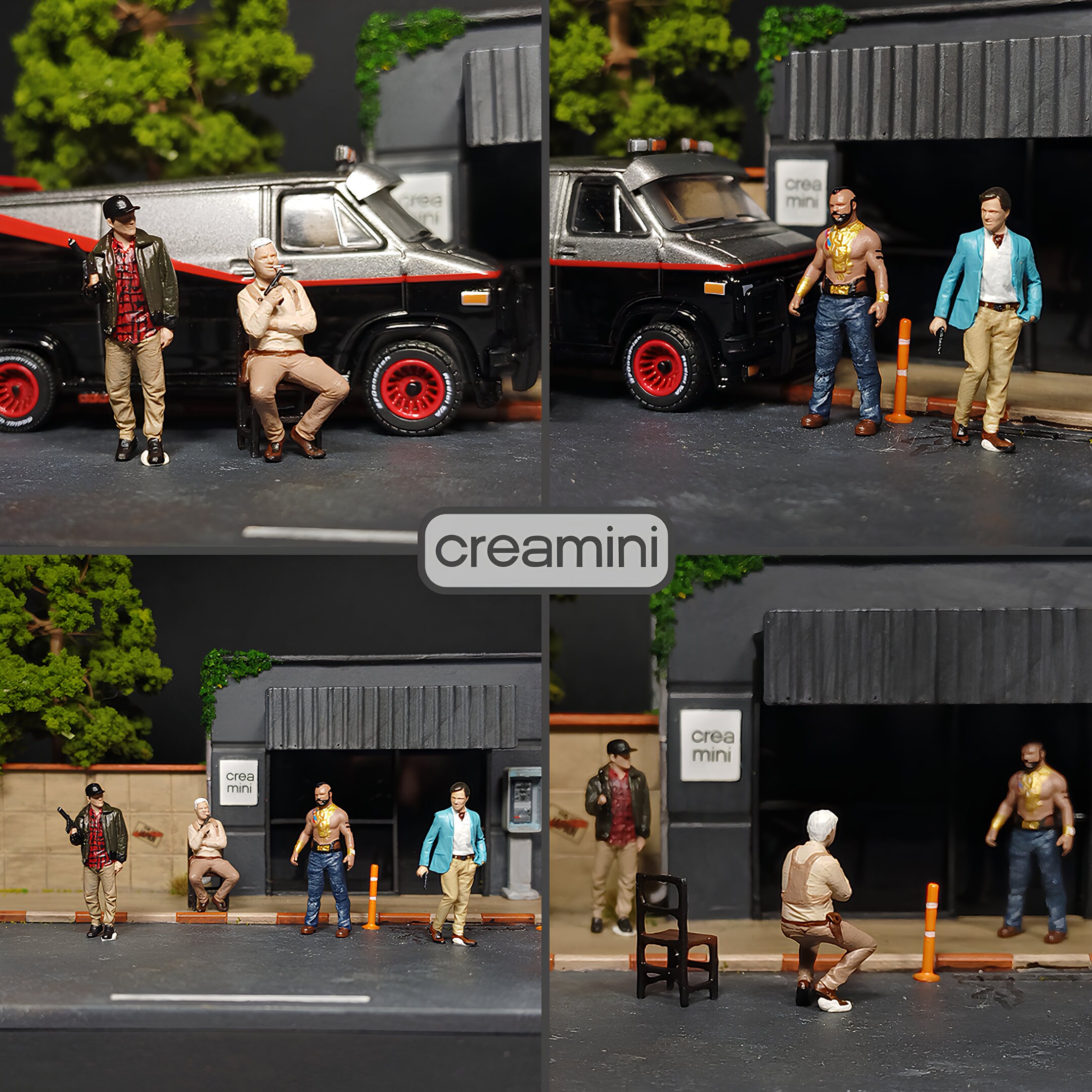 Lot De 2 Figurines Peintes à La Main échelle 1:64 - Personnages Télé/cinéma En Résine, Pour Collection Ou Diorama