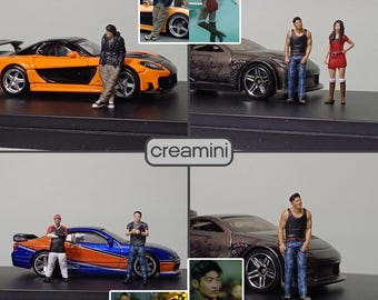 1/18 1/24 1/32 1/35 1/43 1/64 HO N フィギュア Fast and Furious Tokyo Drift 1:64 Scale Handpainted Figure Set - Etsy
