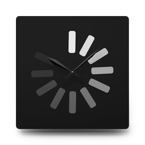 Loading Screen Wall Clock, Contemporary Home Office Decoration Internet Website Load Time Display, Nerd Geeky Gift Timepiece Techie IT Decor