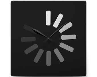 Lade Bildschirm Wanduhr, Zeitgenössische Home Office Dekoration Internet Website Ladezeit Anzeige, Nerd Geeky Geschenk Timepiece Techie IT Decor