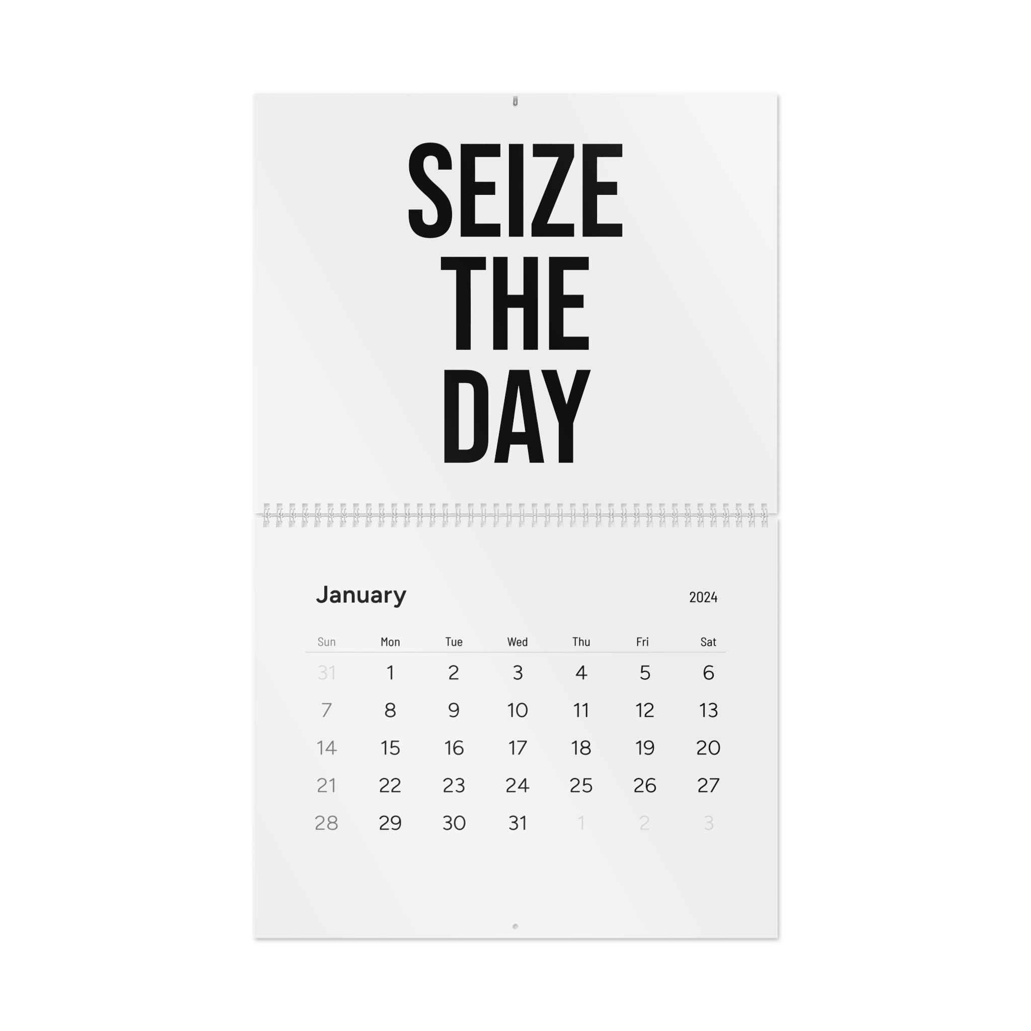 Seize the Day 2024 Calendar, Home Office Hanging Wall Planner Organizer